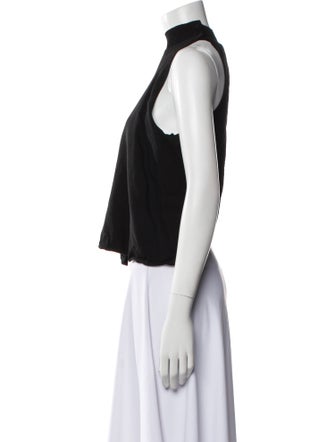 A.L.C. Mock Neck Sleeveless Crop Top