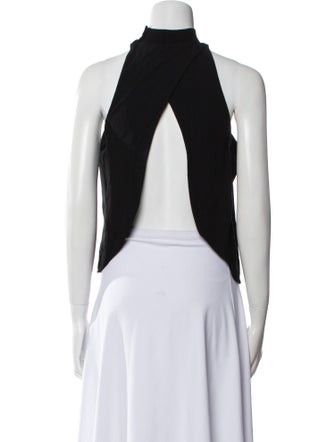 A.L.C. Mock Neck Sleeveless Crop Top