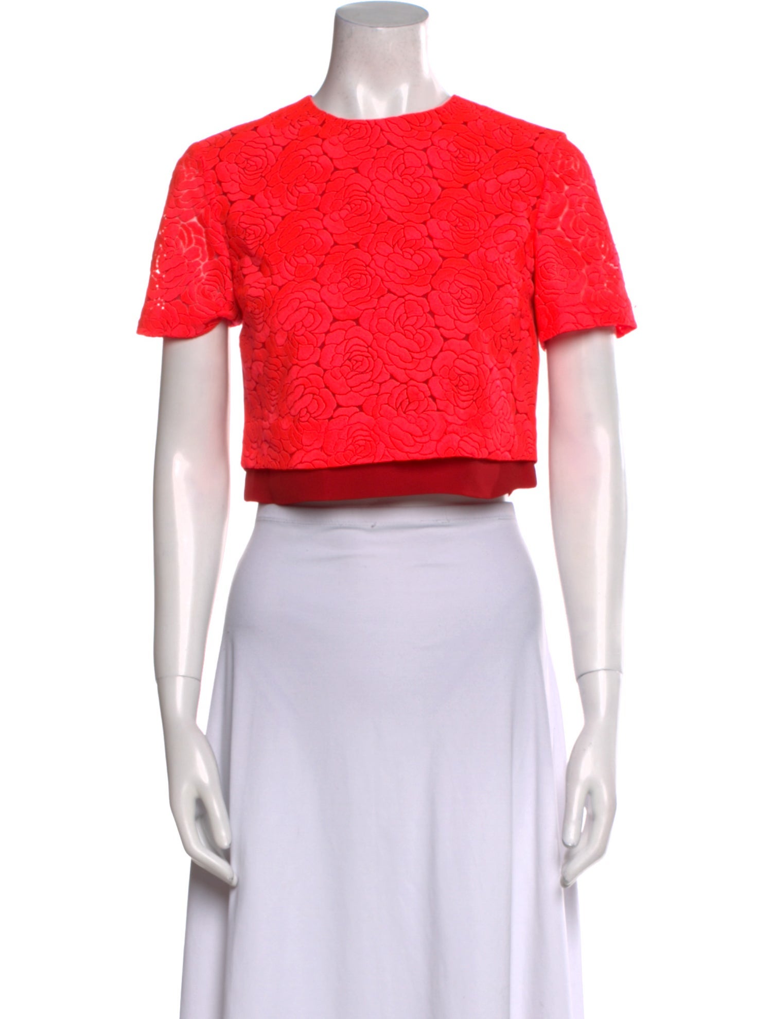 A.L.C. Crew Neck Short Sleeve Crop Top