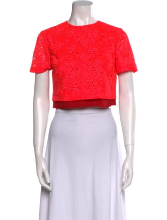 A.L.C. Crew Neck Short Sleeve Crop Top