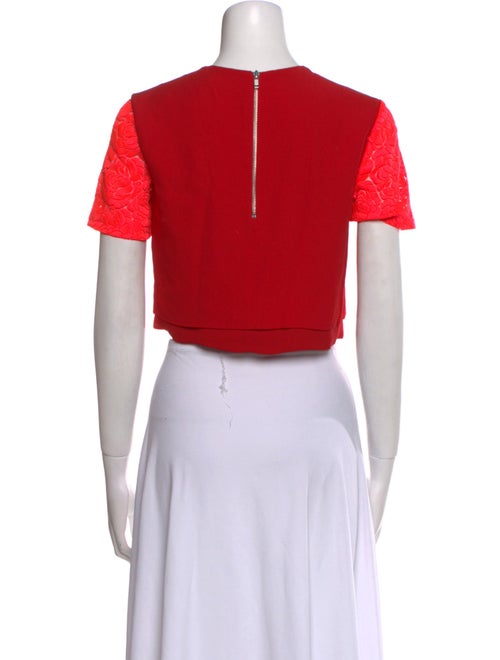 A.L.C. Crew Neck Short Sleeve Crop Top