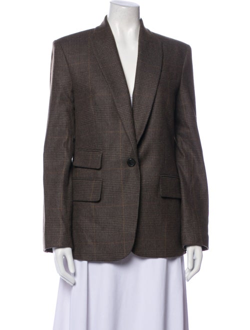 A.L.C. Wool Plaid Print Blazer