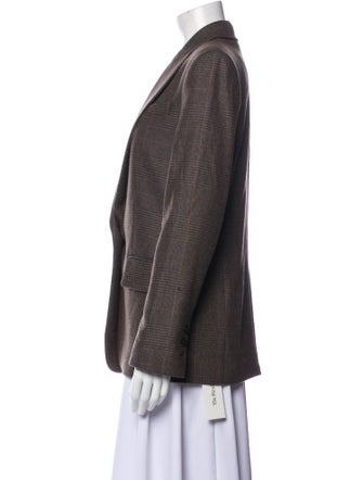 A.L.C. Wool Plaid Print Blazer