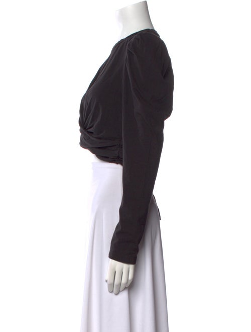 A.L.C. Crew Neck Long Sleeve Crop Top