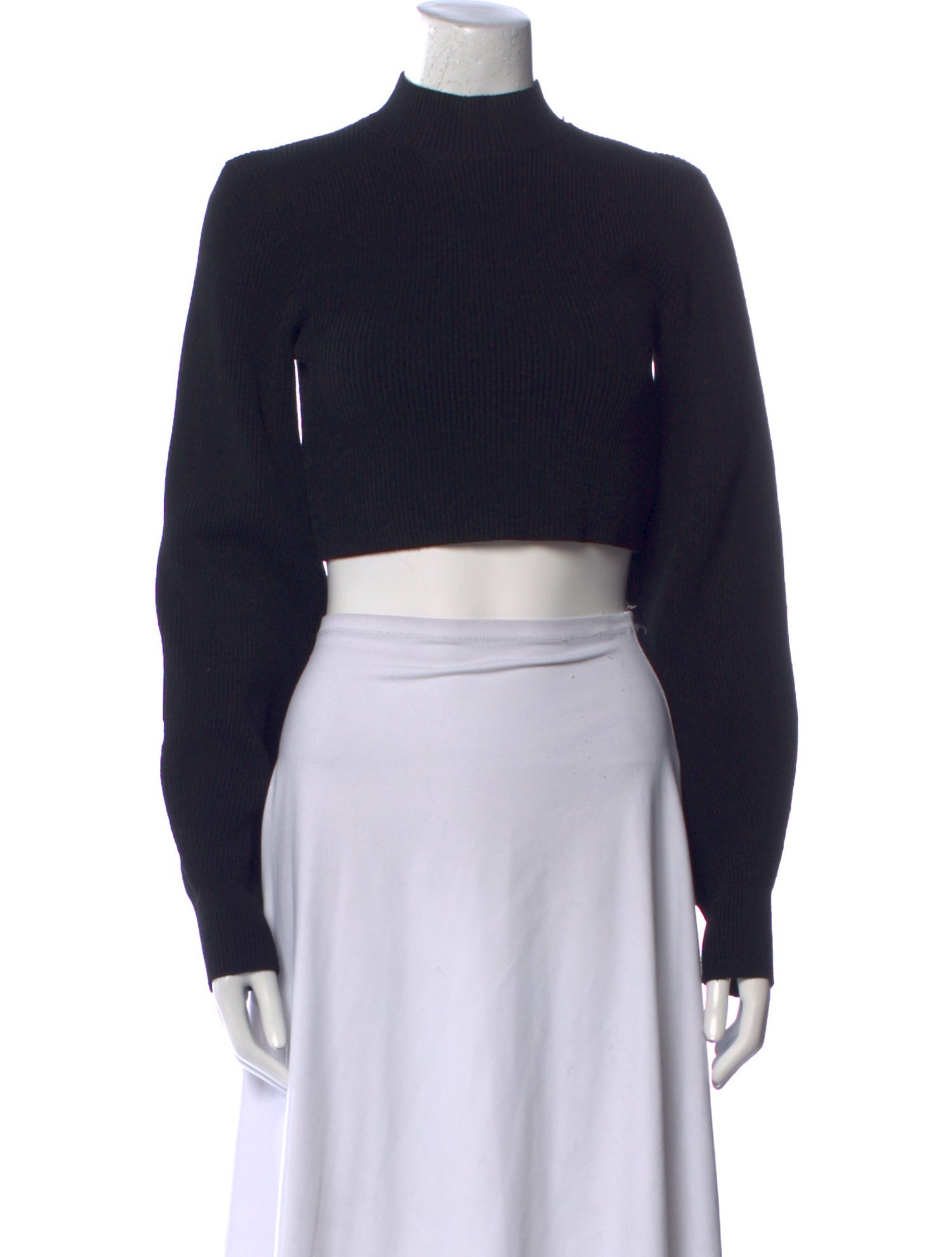 A.L.C. Mock Neck Long Sleeve Crop Top