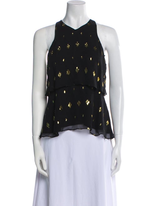 A.L.C. Silk Printed Crop Top