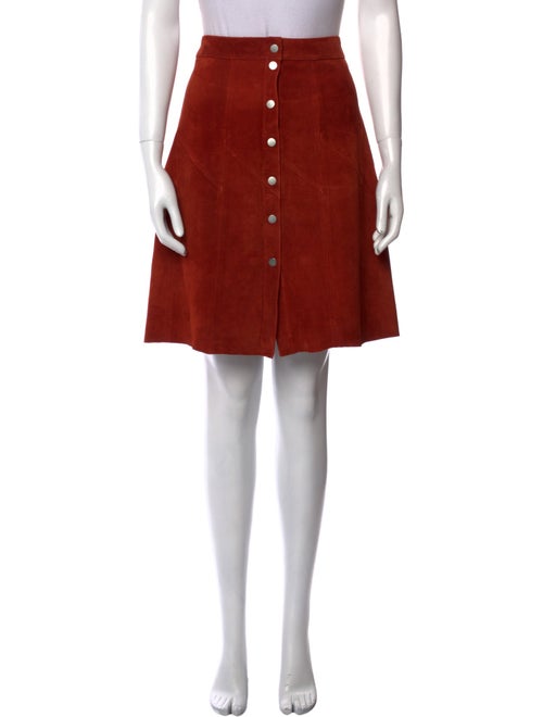 A.L.C. Leather Knee-Length Skirt