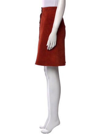 A.L.C. Leather Knee-Length Skirt