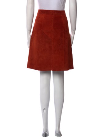 A.L.C. Leather Knee-Length Skirt