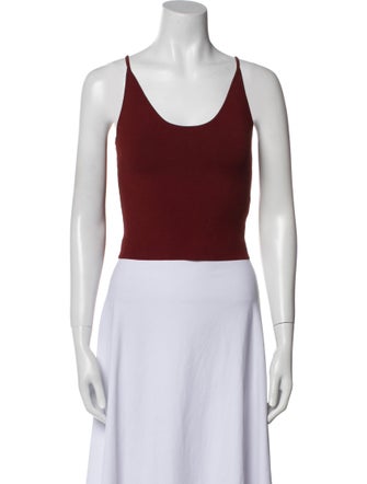 A.L.C. Scoop Neck Sleeveless Crop Top