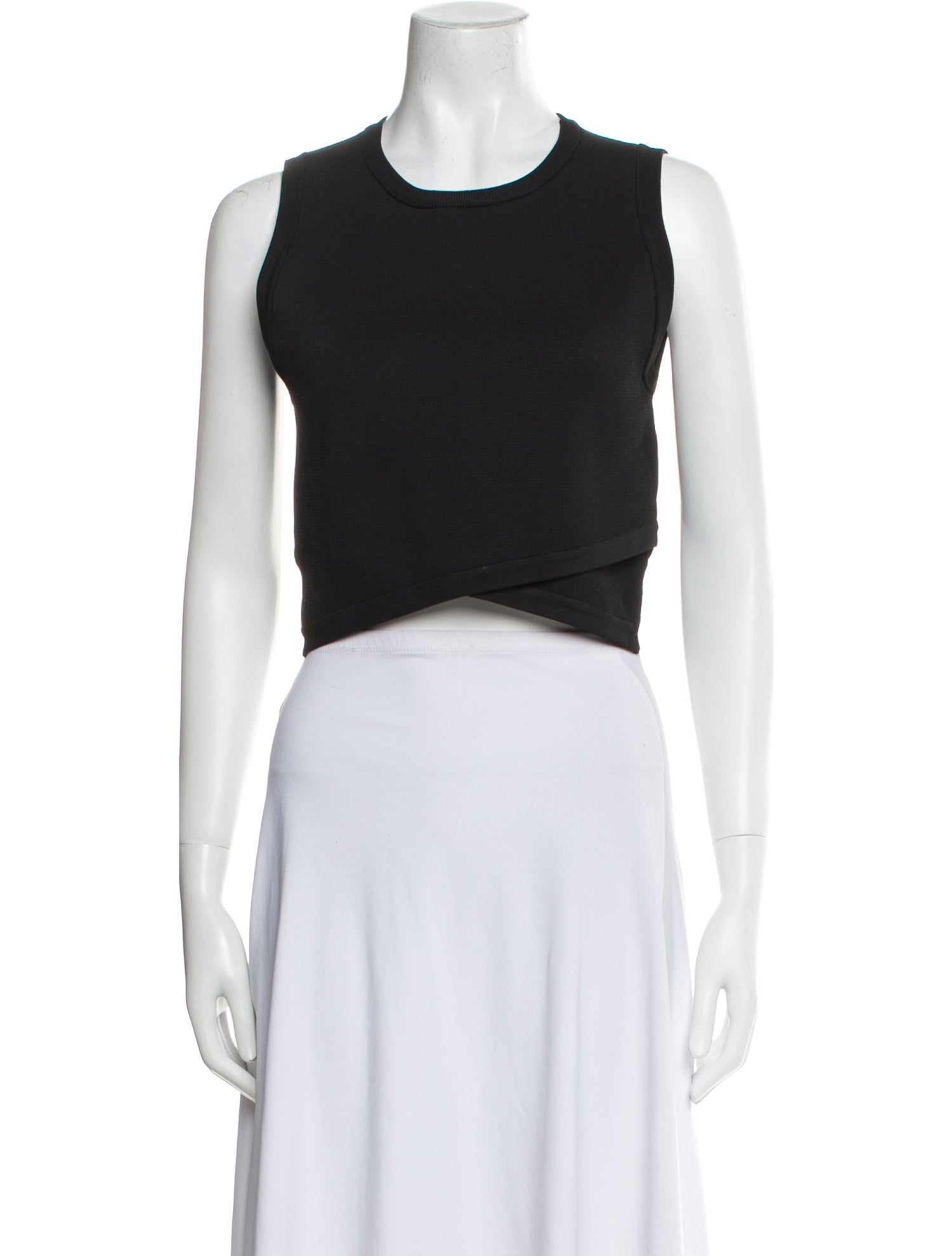 A.L.C. Crew Neck Sleeveless Crop Top