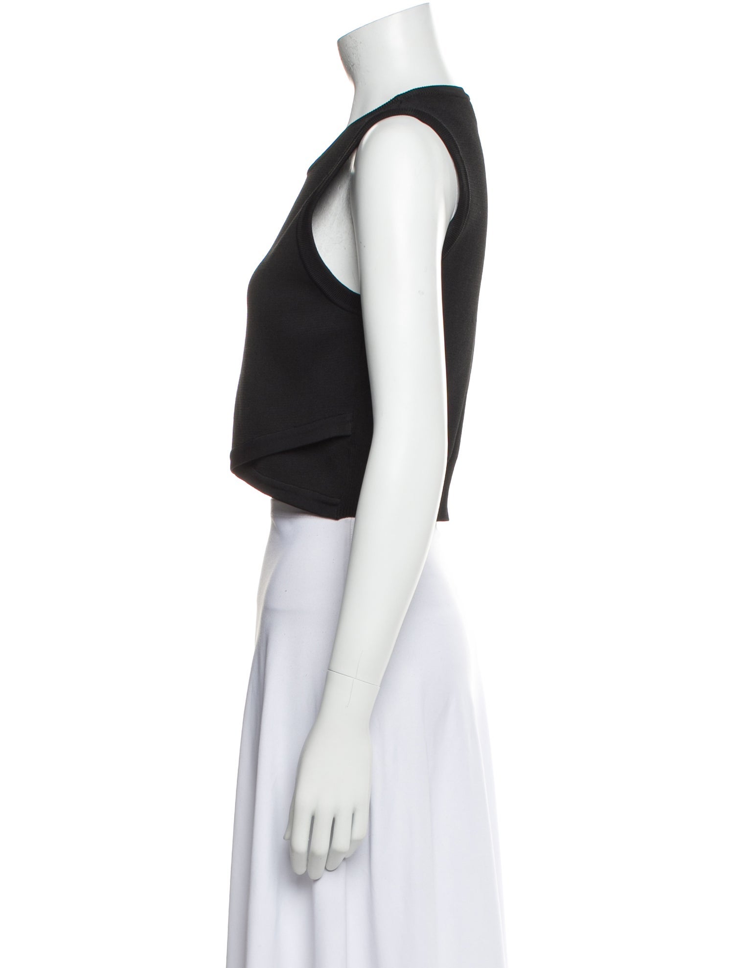 A.L.C. Crew Neck Sleeveless Crop Top