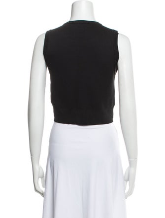 A.L.C. Crew Neck Sleeveless Crop Top