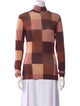 A.L.C. Plaid Print Turtleneck Sweatshirt