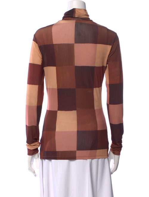 A.L.C. Plaid Print Turtleneck Sweatshirt