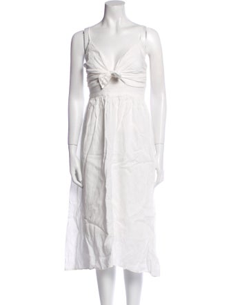 A.L.C. Linen Midi Length Dress