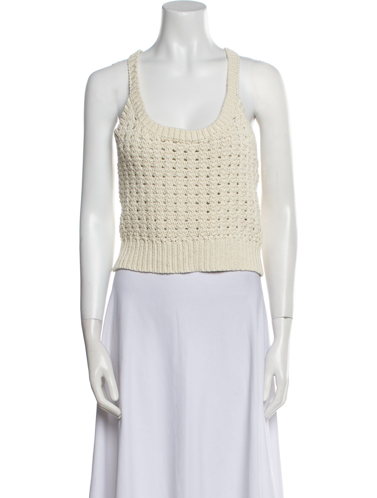 A.L.C. Scoop Neck Sleeveless Crop Top
