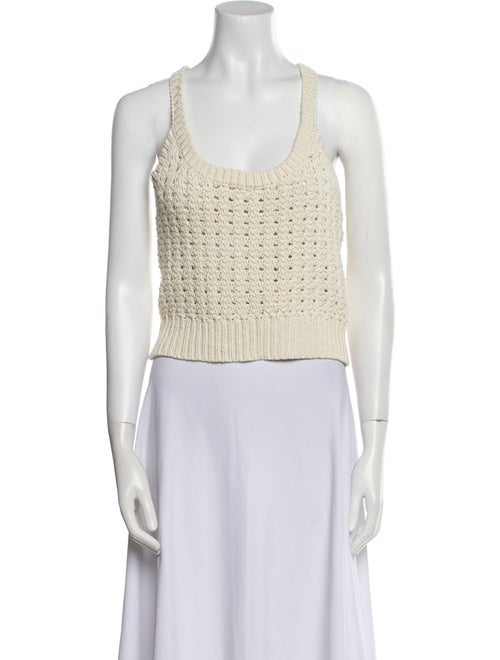 A.L.C. Scoop Neck Sleeveless Crop Top