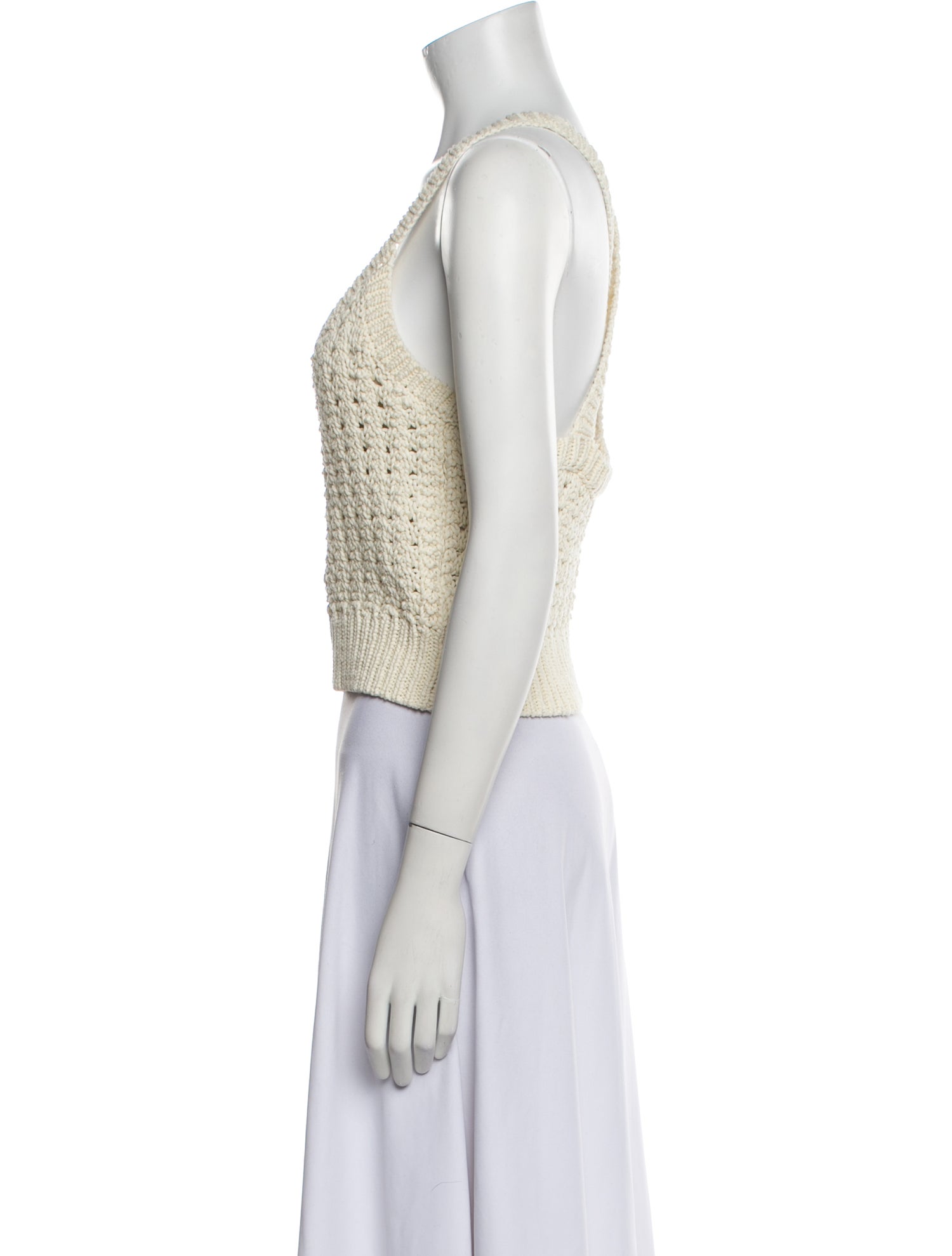 A.L.C. Scoop Neck Sleeveless Crop Top