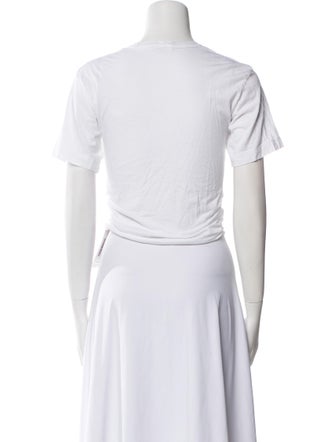 A.L.C. Crew Neck Short Sleeve Crop Top