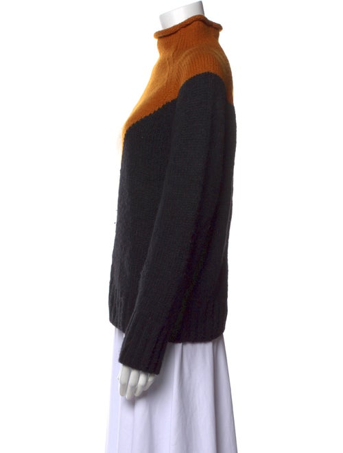 A.L.C. Colorblock Pattern Mock Neck Sweater