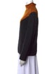 A.L.C. Colorblock Pattern Mock Neck Sweater