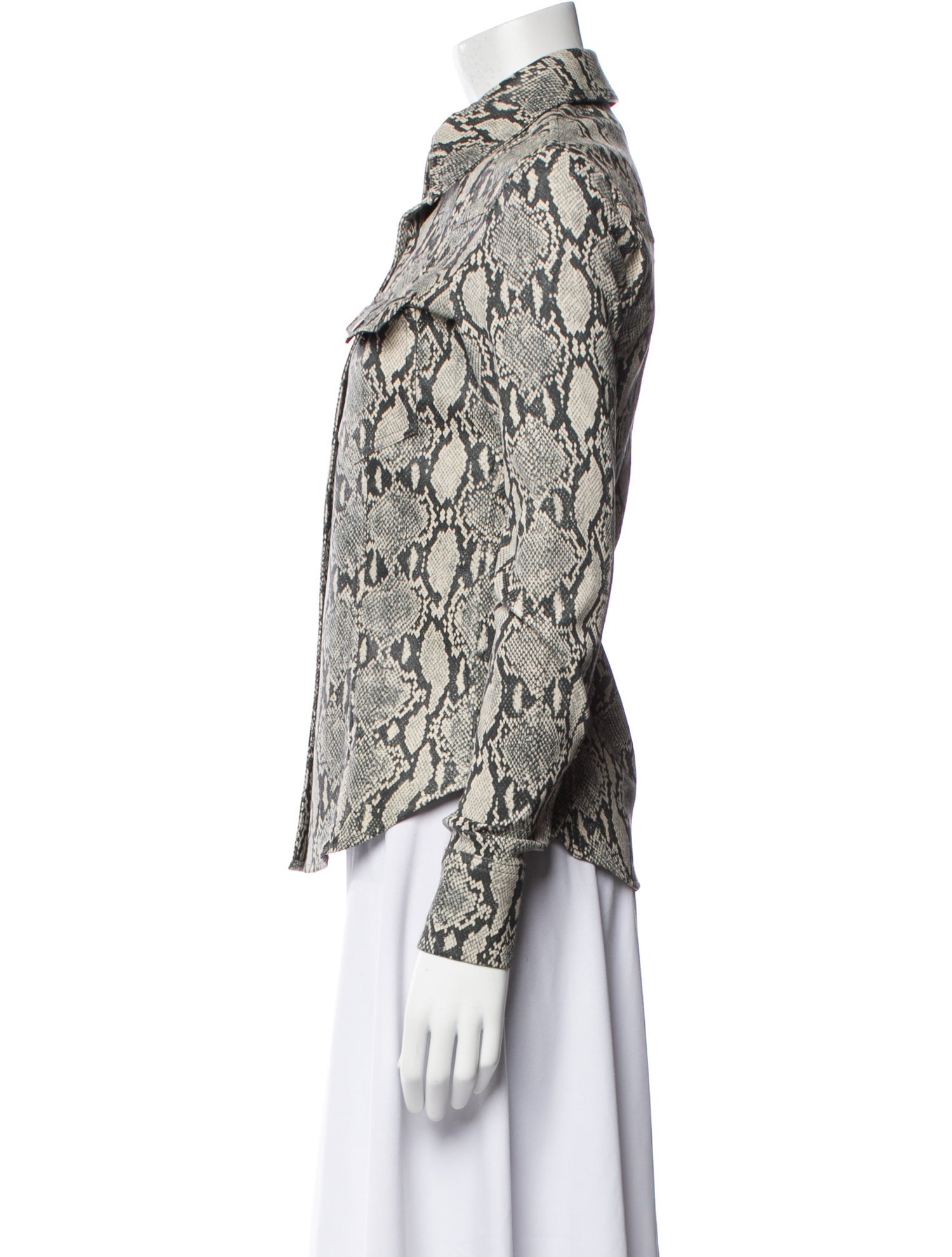 A.L.C. Lamb Leather Animal Print Jacket