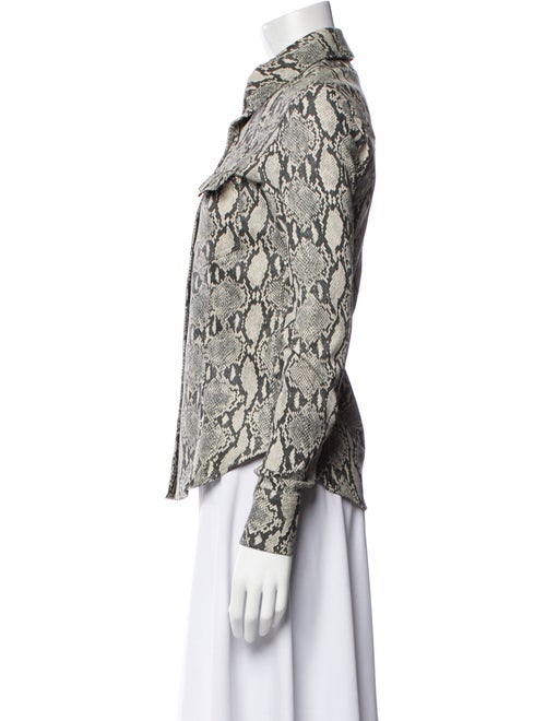 A.L.C. Lamb Leather Animal Print Jacket