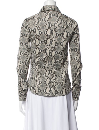 A.L.C. Lamb Leather Animal Print Jacket