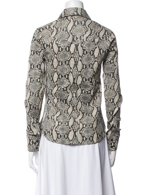 A.L.C. Lamb Leather Animal Print Jacket