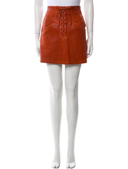 A.L.C. Lamb Leather Mini Skirt