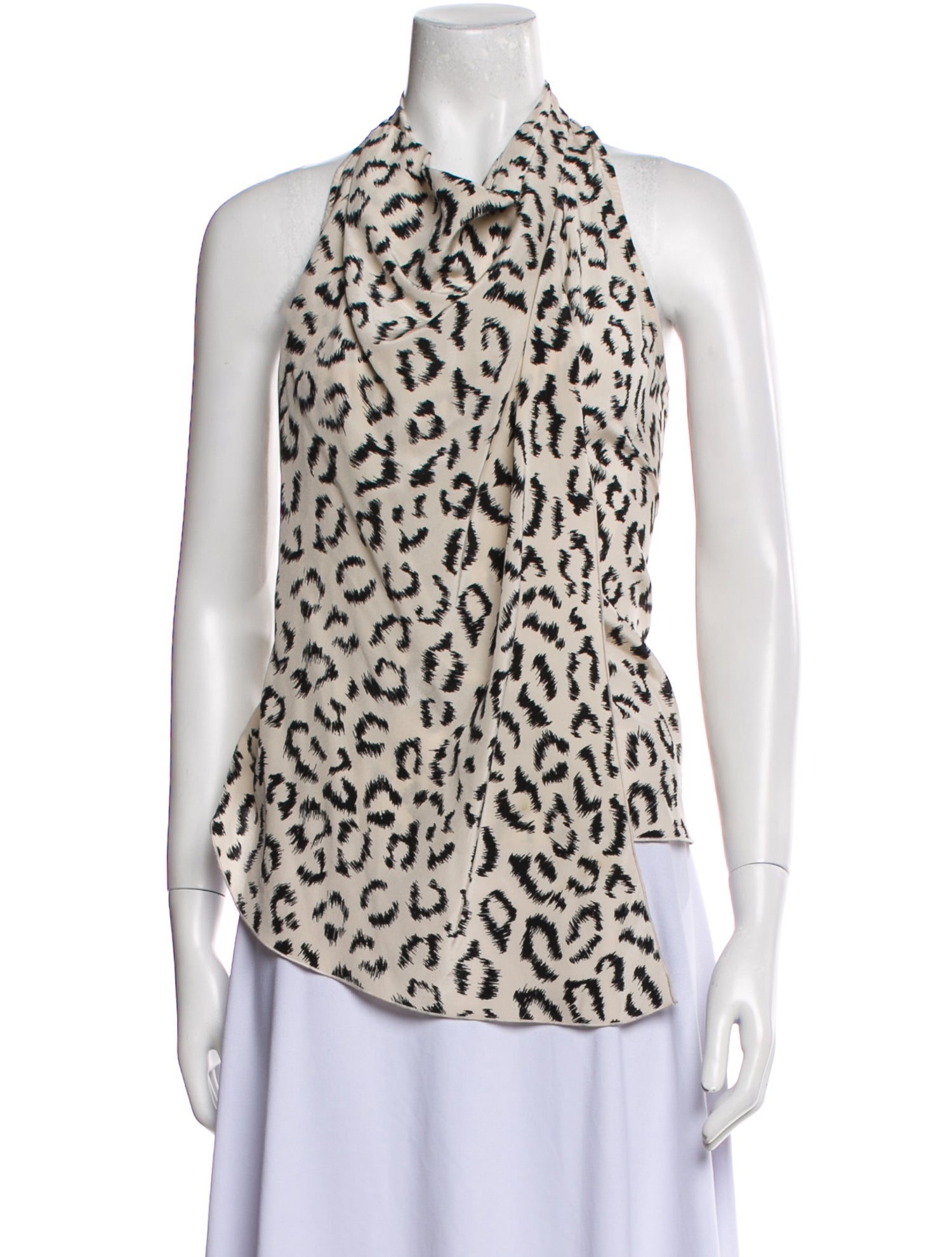A.L.C. Silk Animal Print Blouse