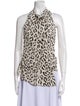 A.L.C. Silk Animal Print Blouse