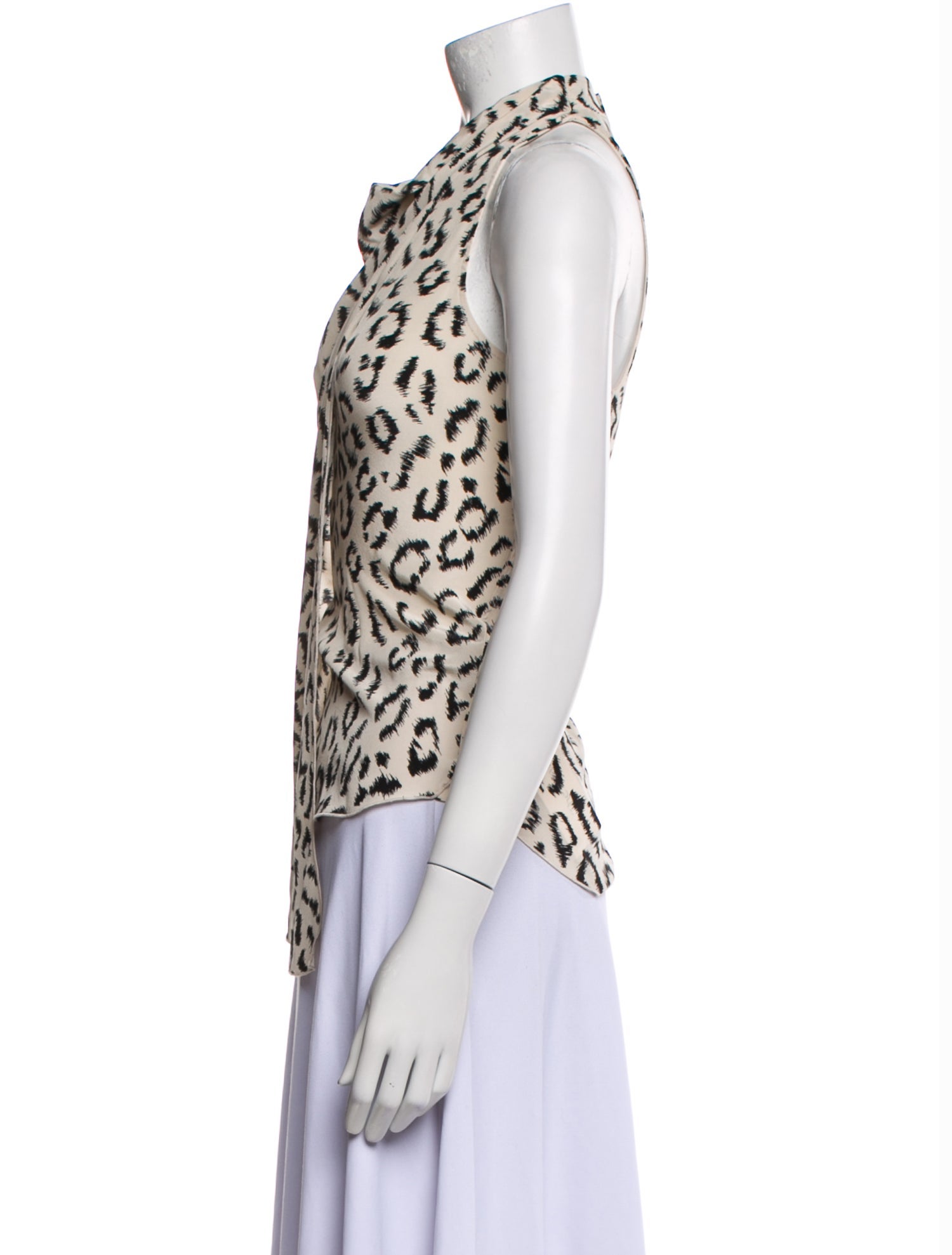A.L.C. Silk Animal Print Blouse