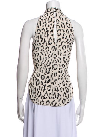 A.L.C. Silk Animal Print Blouse