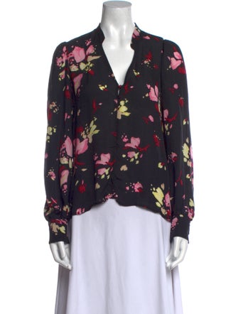 A.L.C. Silk Floral Print Blouse