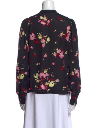 A.L.C. Silk Floral Print Blouse