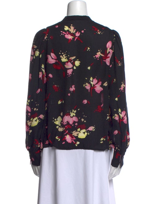 A.L.C. Silk Floral Print Blouse