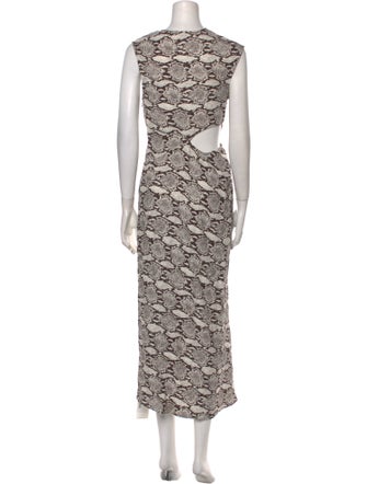 A.L.C. Animal Print Long Dress