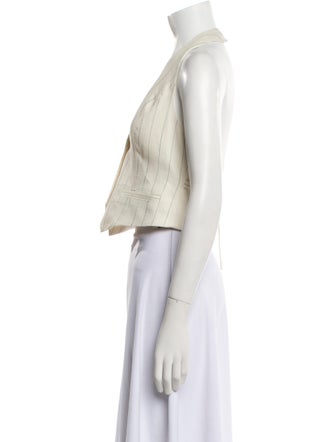 A.L.C. Striped V-Neck Crop Top