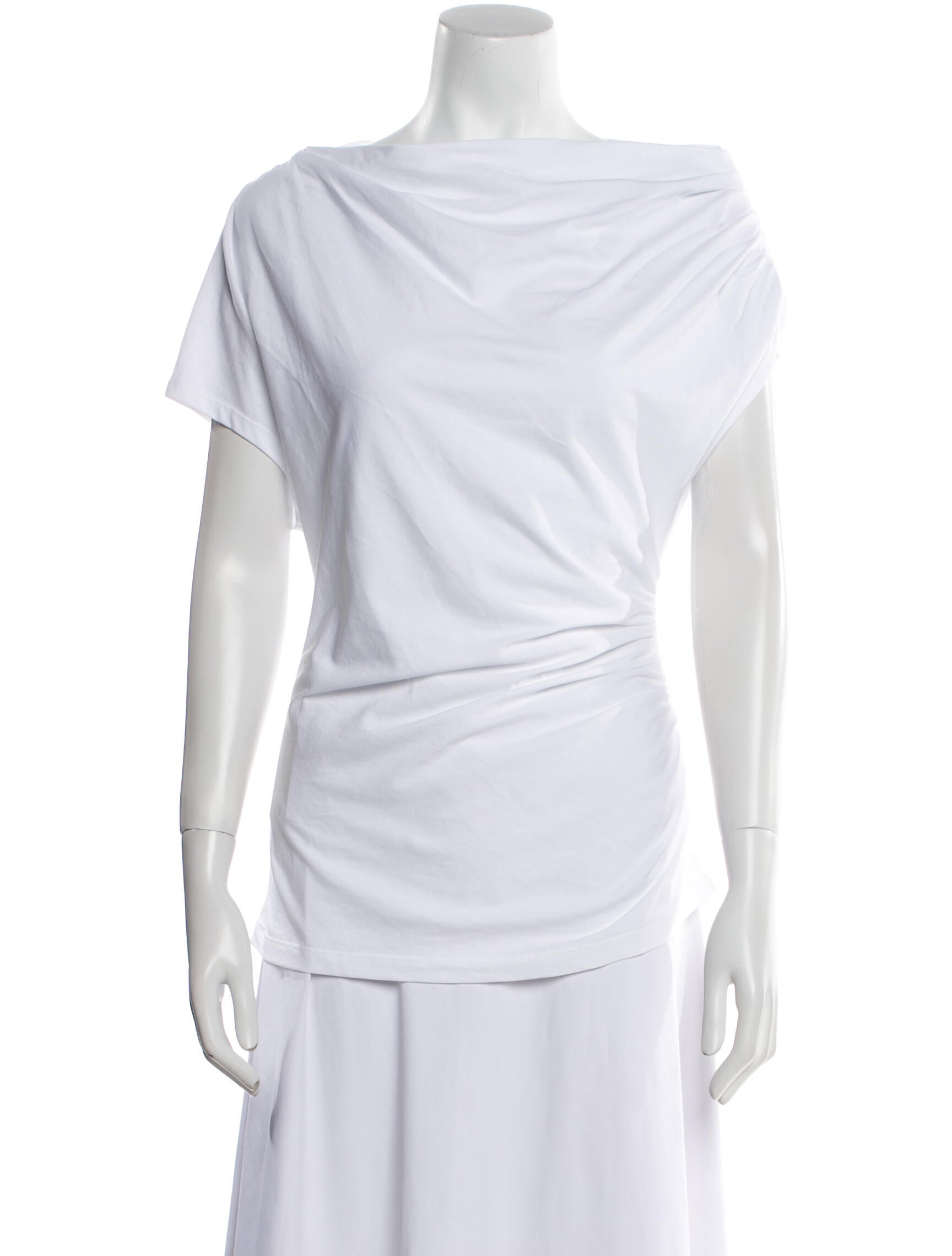 A.L.C. Cowl Neck Short Sleeve Top