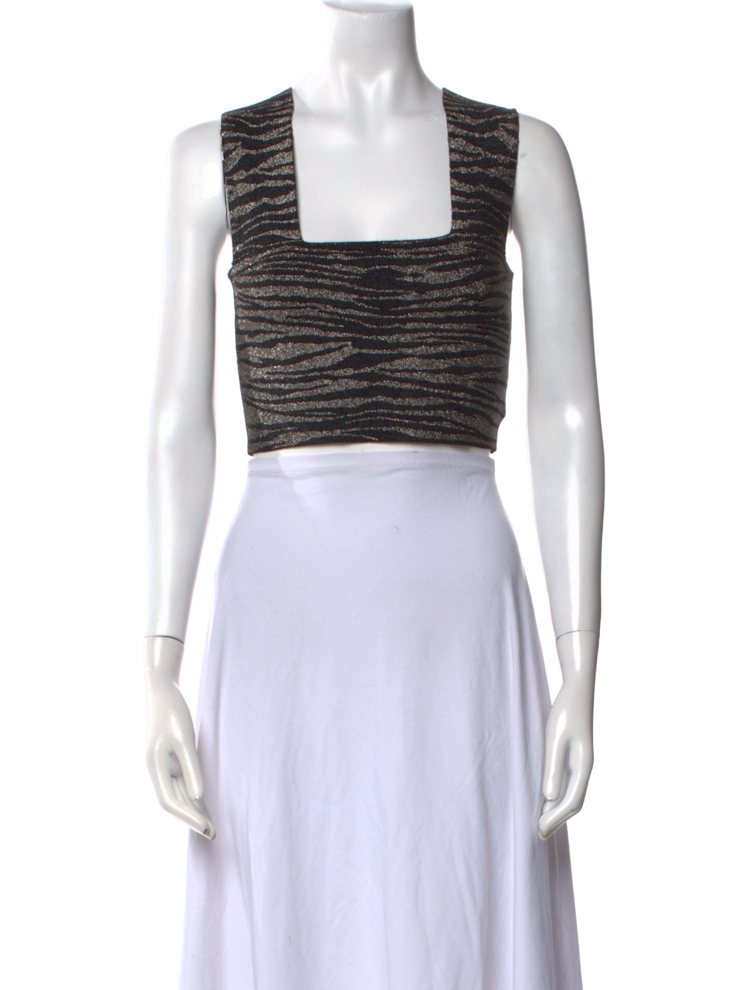 A.L.C. Square Neckline Sleeveless Crop Top