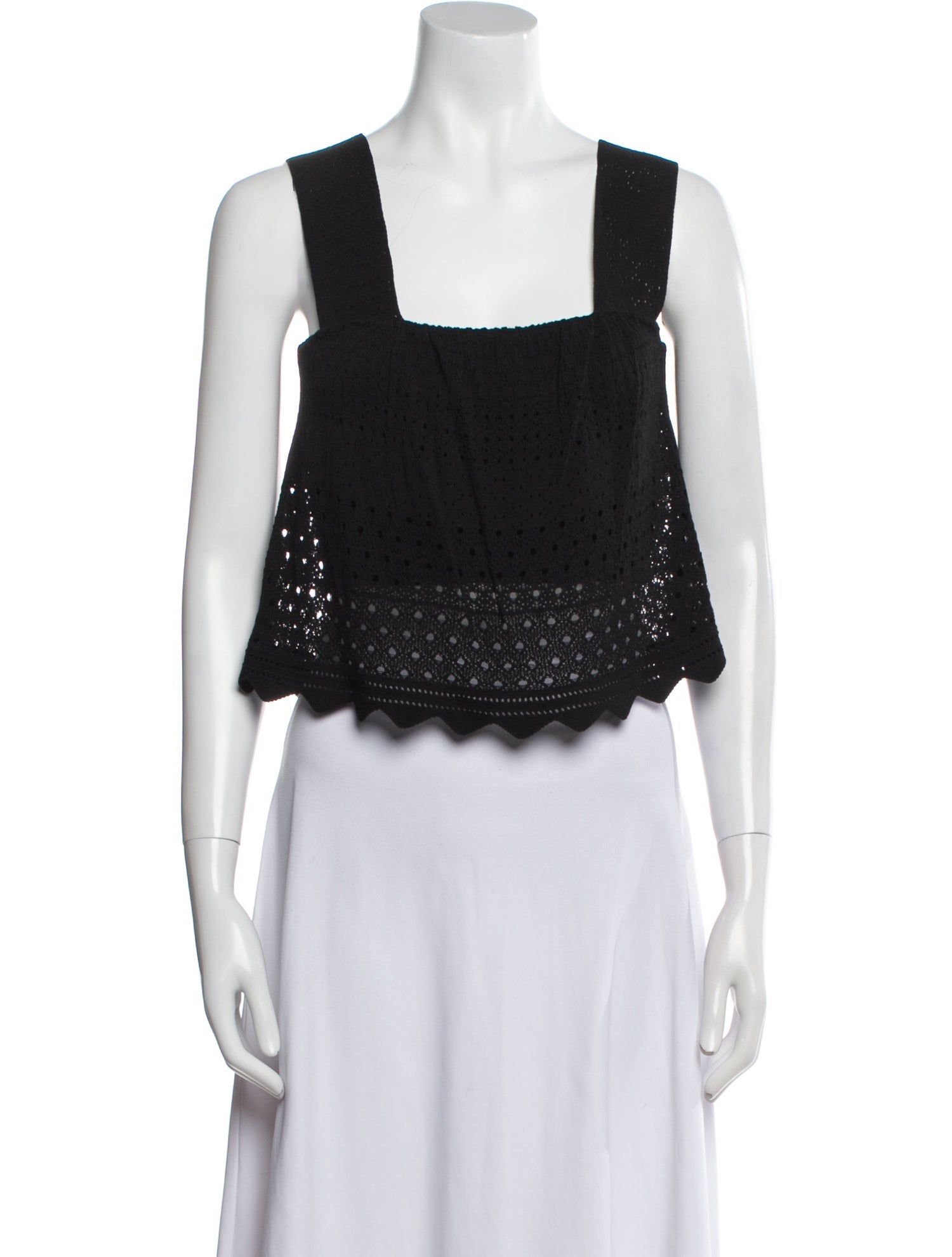 A.L.C. Square Neckline Sleeveless Crop Top