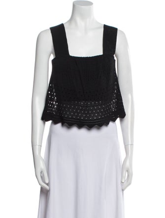 A.L.C. Square Neckline Sleeveless Crop Top