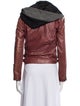 A.L.C. Leather Colorblock Pattern Biker Jacket