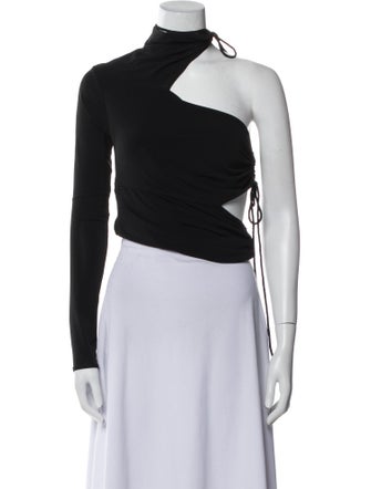 A.L.C. One-Shoulder Sleeveless Crop Top