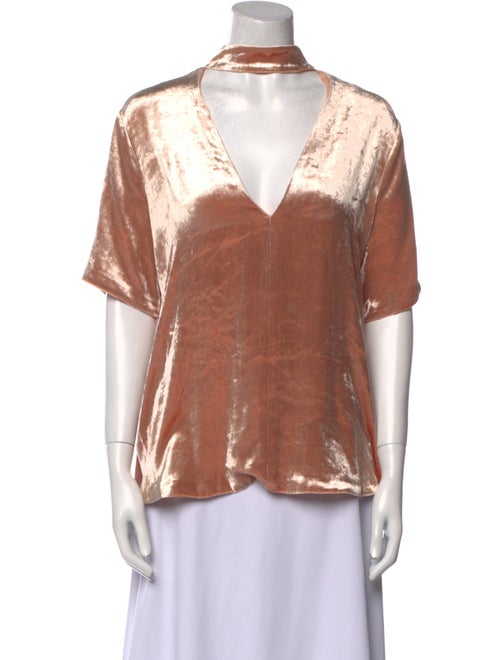 A.L.C. Tie-Dye Print V-Neck Blouse