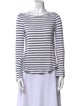 A.L.C. Striped Bateau Neckline Top