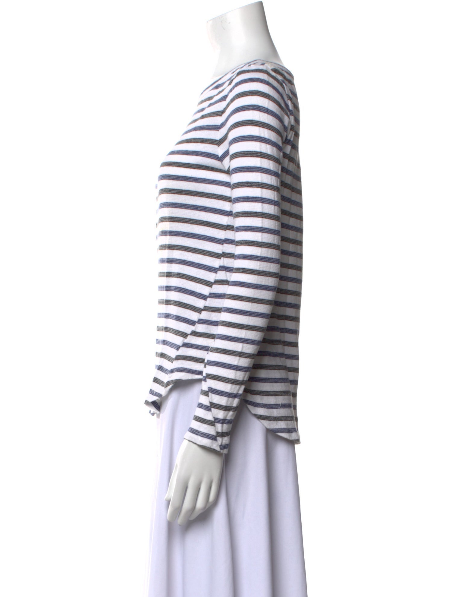 A.L.C. Striped Bateau Neckline Top
