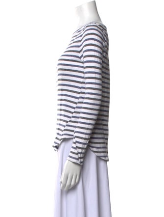 A.L.C. Striped Bateau Neckline Top